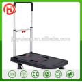 Telescopic rod ,folded wheels ,folding Plastic Platform cart ,Aluminum hand truck